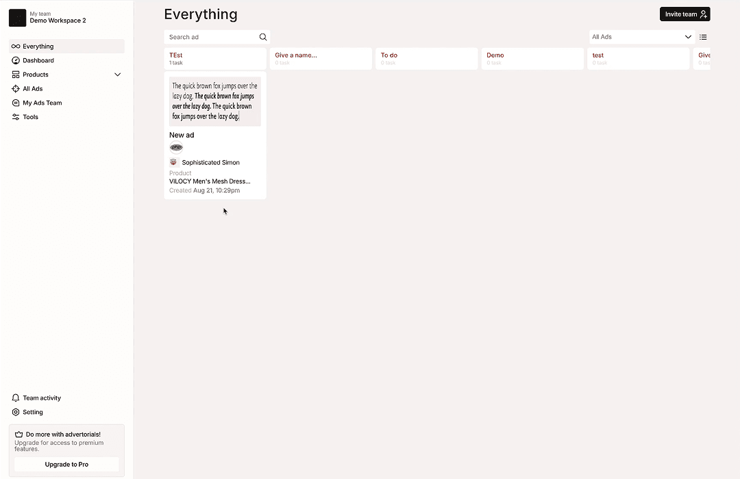 Advertorials screenshot 3